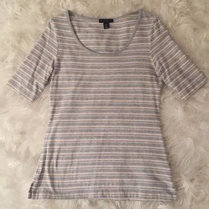 Striped short sleeve top